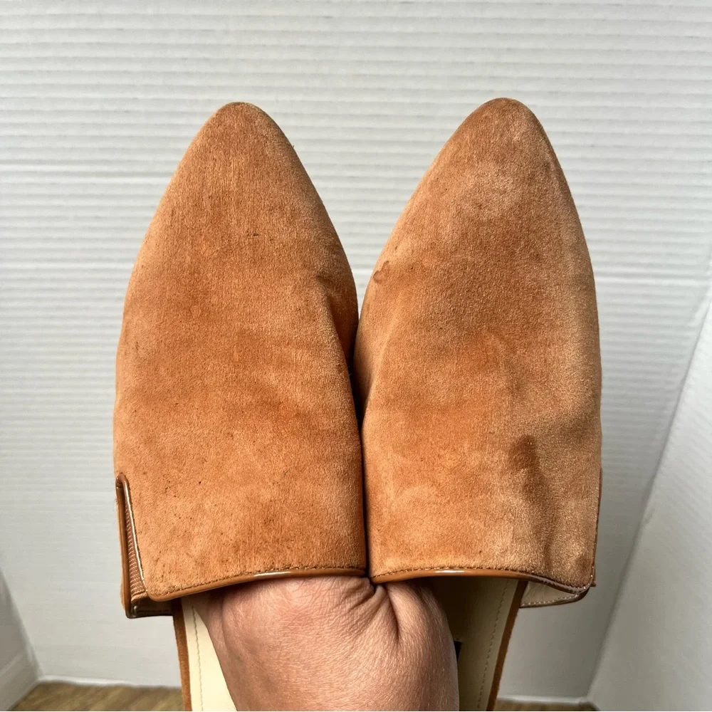 Nine West Freeda Pointy Toe Leather Mule Medium Brown Size 8.5 - Picture 9 of 12